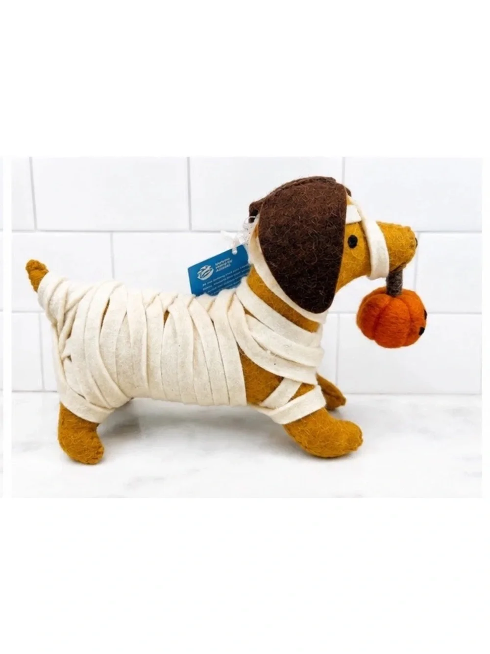NWT HALLOWEEN WOOL FELT MUMMY DACHSHUND DOG HUMANE WORLD 11